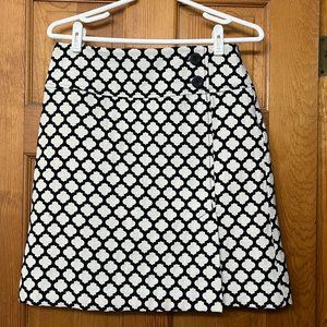 Talbots black and cream fully lined skirt
